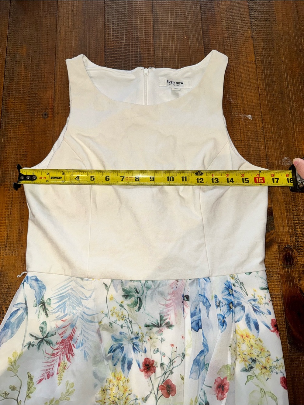 Ever New Melbourne Floral High-Low Flowy White Dress Size 10 Midi Maxi Wedding - Picture 4 of 12